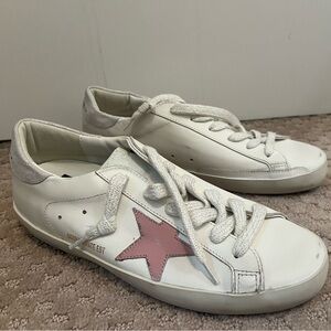 Brand new, never been worn Golden Goose white sneakers